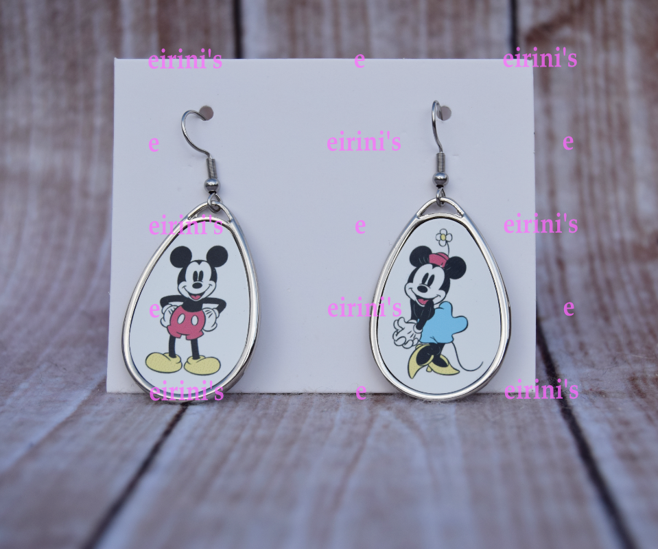 personalised metal tear drop earrings