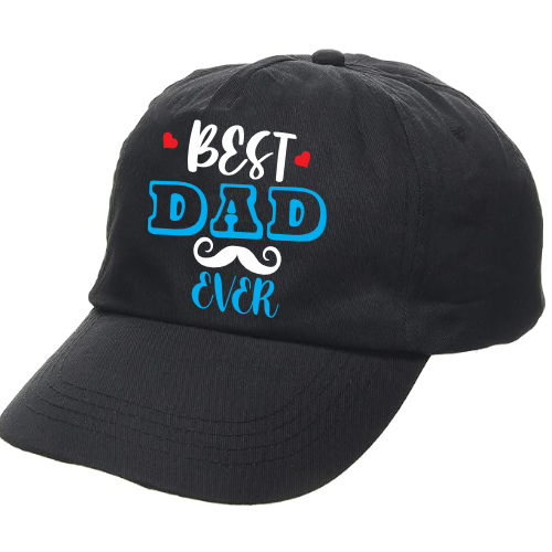 Baseball cap black colour, best dad ever