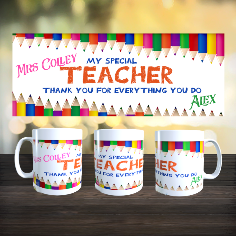 Personalised Teacher’s mug various templates €0.01 Please read the description below before you place your order. 🆓🚚Free Delivery On Orders Over €50.00 Designs TextType your text below Personalised Teacher's mug various templates quantity 1 Add to cart SKU: N/A Categories: Personalised Mugs/Drinkware, Personalised Ready made mug templates, Shop All Tag: Mug Description Additional information Reviews (0) If you wish to use one of our templates then you have to first choose one of our mugs here (do not upload pictures or text there), add it to the cart and then come here and choose one of our templates, type your text, add it to the cart. In order for this to work you need to have both the mug and the template of your choice in the cart. The templates have some red circles with numbers those indicate where you can add texts. The result can be seen on the main picture where you can see the template with the stock picture added by me and the mug, showing the final result. The Glitter Silver or Gold mugs are not ideal for use with the templates. Please note that we don’t sell these templates separately, they have to be purchased with one of our products. Related products Personalised bottle silver aluminium 600ml with a design of a forest, river and sunshine, with 2 lids Personalised Water bottle silver 600ml €11.50 Personalised Mouse place mat Personalised Mouse place mat €6.00 Personalised MDF placemat Personalised MDF placemat €14.00 Personalised Gloss Glitter Silver or Gold 10oz ceramic mug Personalised Gloss Glitter Silver or Gold 10oz ceramic mug text:y speca teacher thank you for everything you do