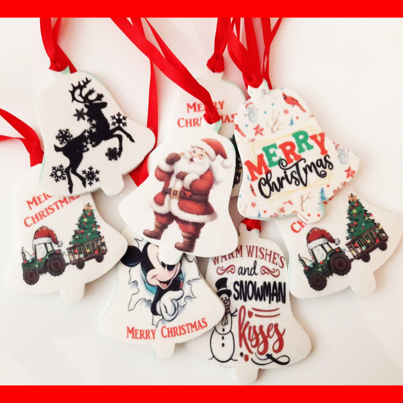 Personalised car air freshener bell shaped