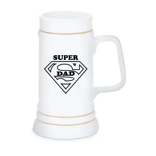 super dad mug design Personalised Beer Mug Upper Class 700ml with design super dad