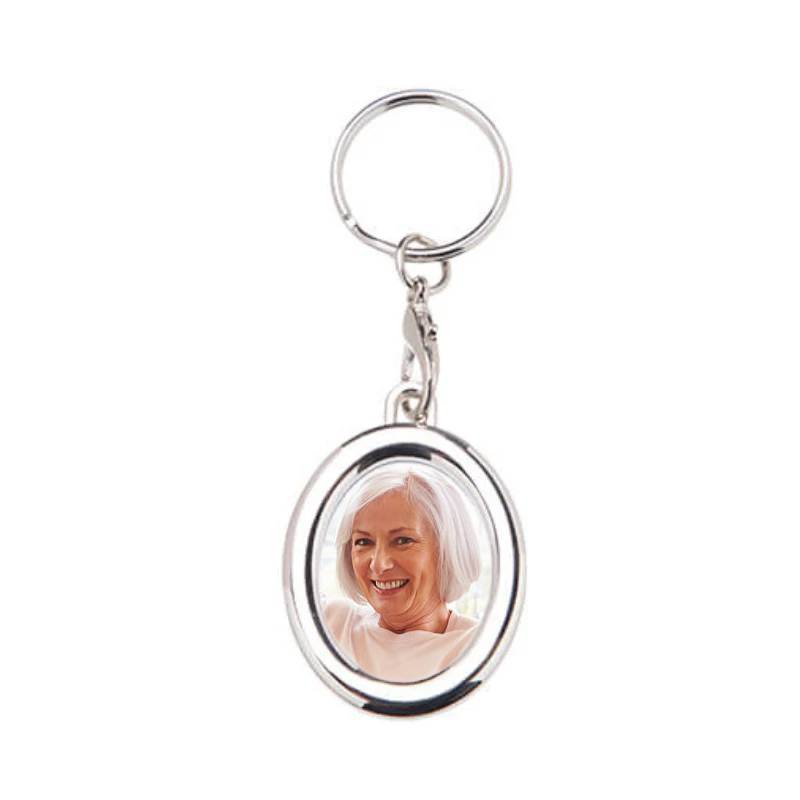 Double sided oval keyring 3242