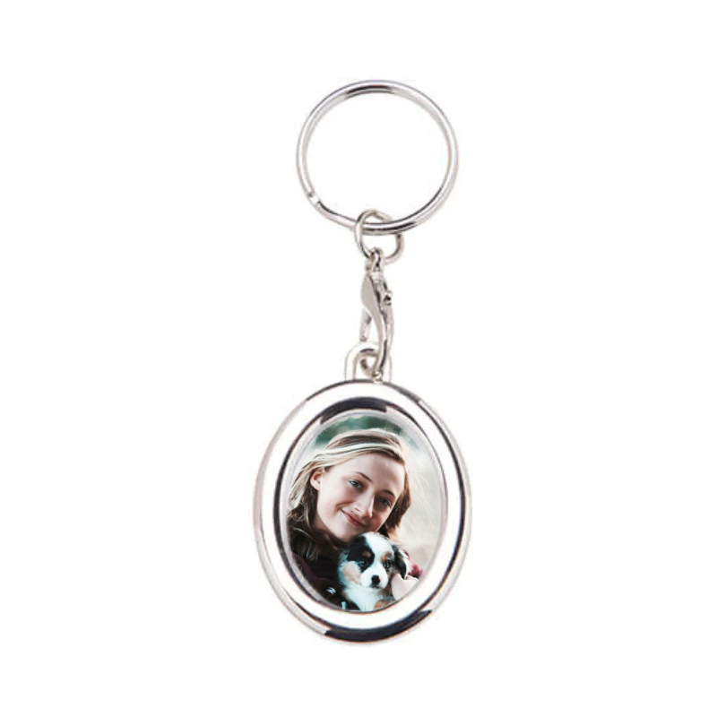 Double sided oval keyring 5676