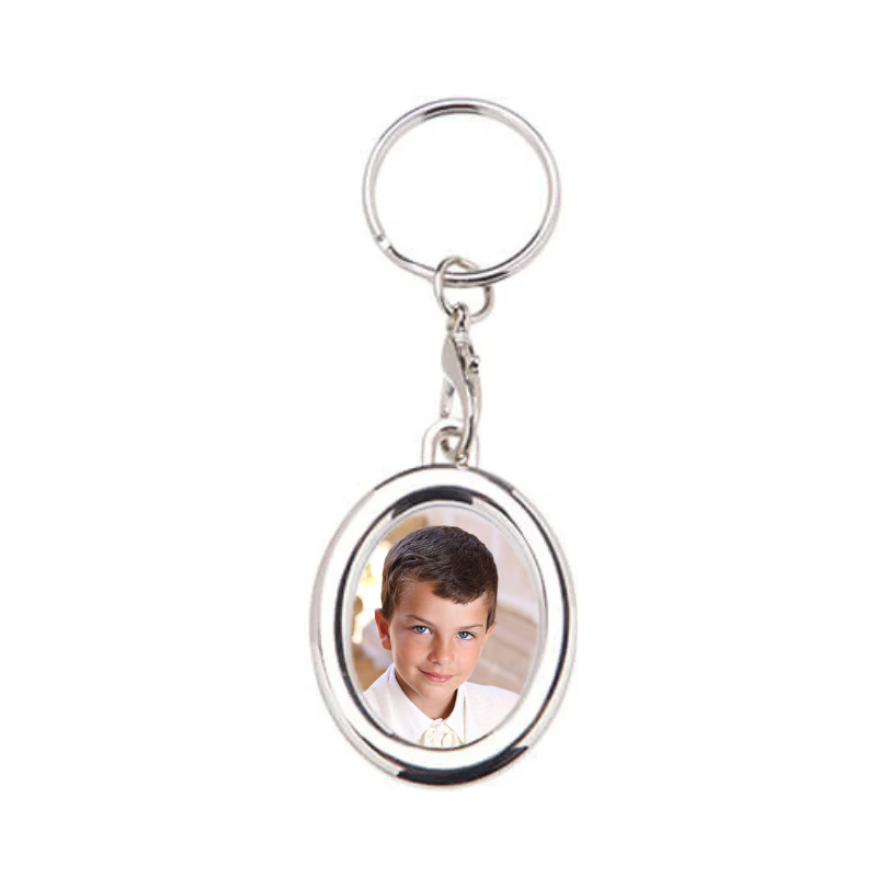 Double sided oval keyring 9955