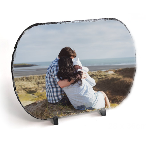 Oval Stone Photo Slate 9898 personalised oval shaped photo slate