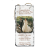 Personalised rectangle photo slate wedding couple and marriage wishes