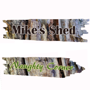 Personalised Driftwood shaped metal signs, Mike's Shed, naughty corner