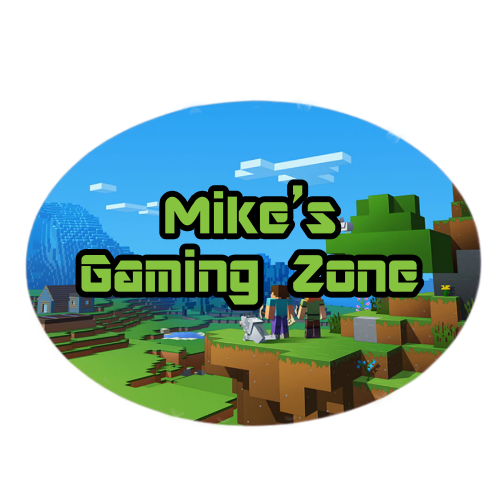 Personalised Metal Oval Door Plaques mike's gamig zone Personalised Metal Oval Door Plaques Mike's gaming zone with minecraft background