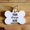 Bone shaped dog collar tag, your design here