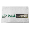 Personalised cotton white towel with Irish rugby and name Patrick
