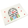 Personalised Cotton Tea Towel 'help with dishes'