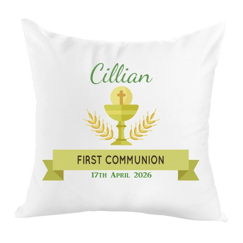 Personalised Confirmation Cushion Cover 40x40cm for confirmation