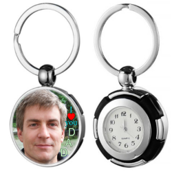 Personalised clock keyring 7655