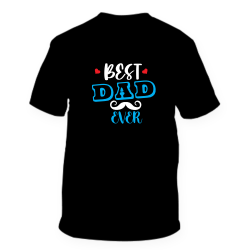 black t-shirt best dad ever, comes in more colours